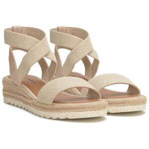 Lucky Brand Shoes Thimba Natural Strappy Wedge Sandals